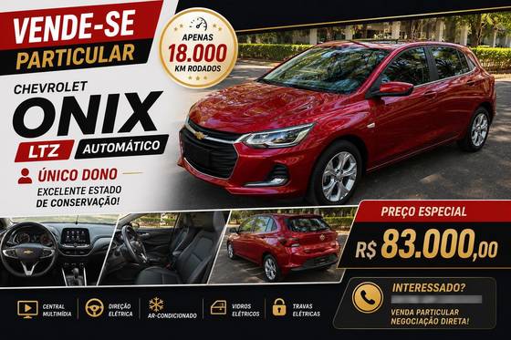 CHEVROLET ONIX 1.0 TURBO FLEX LTZ AUTOMÁTICO